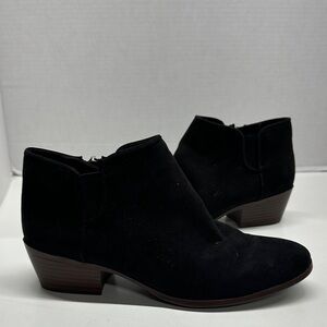 Sam Edelman Circus Porter Ankle Boot Heeled Short Booties Suede Black Size 6